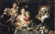 Jacob Jordaens How the old so pipes sang would protect the boys oil painting picture wholesale